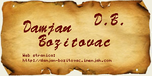 Damjan Bozitovac vizit kartica